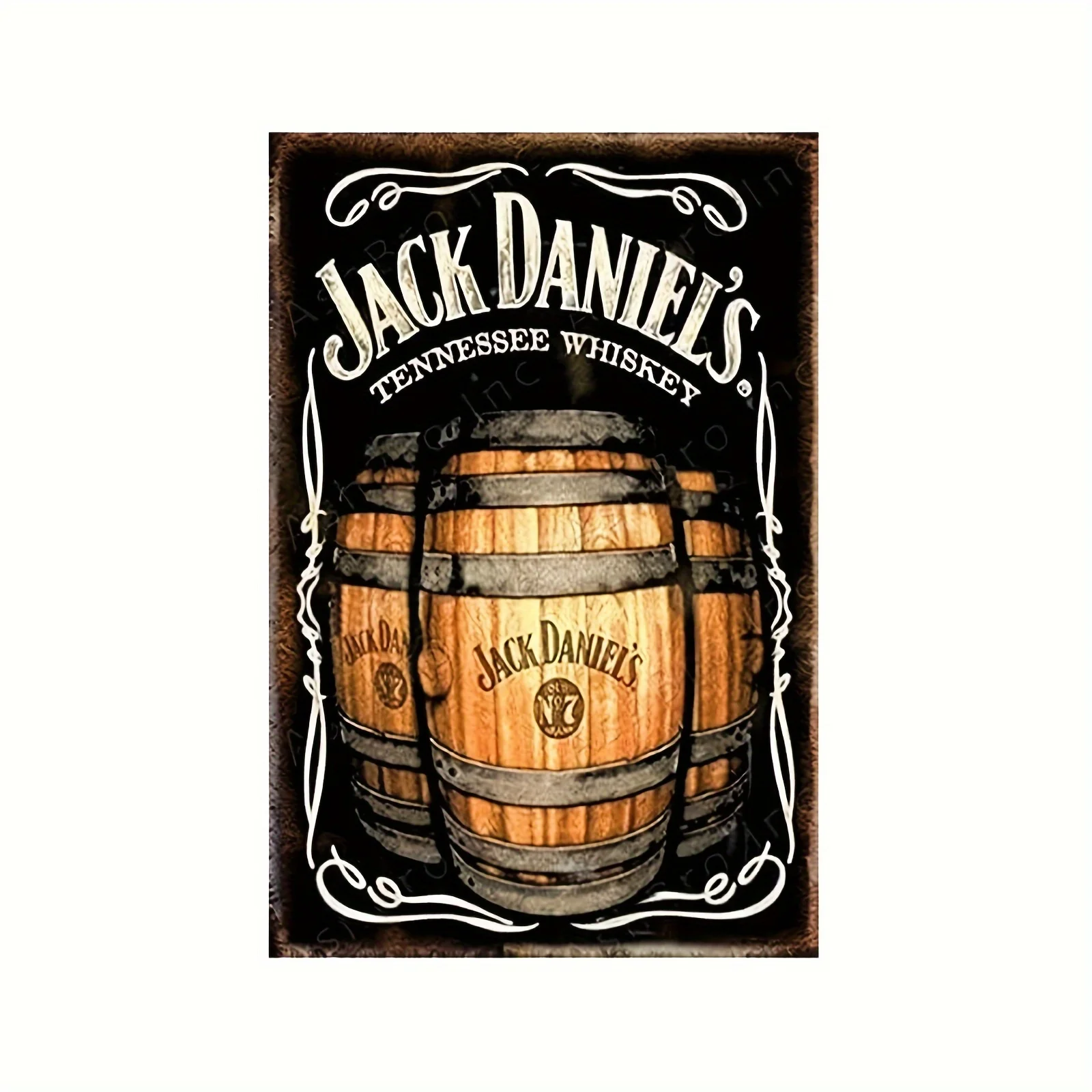Señal Metálica 2D Retro Bebidas Espirituosas, Decoración Original para Sala de Ocio y Zonas de Reunión
