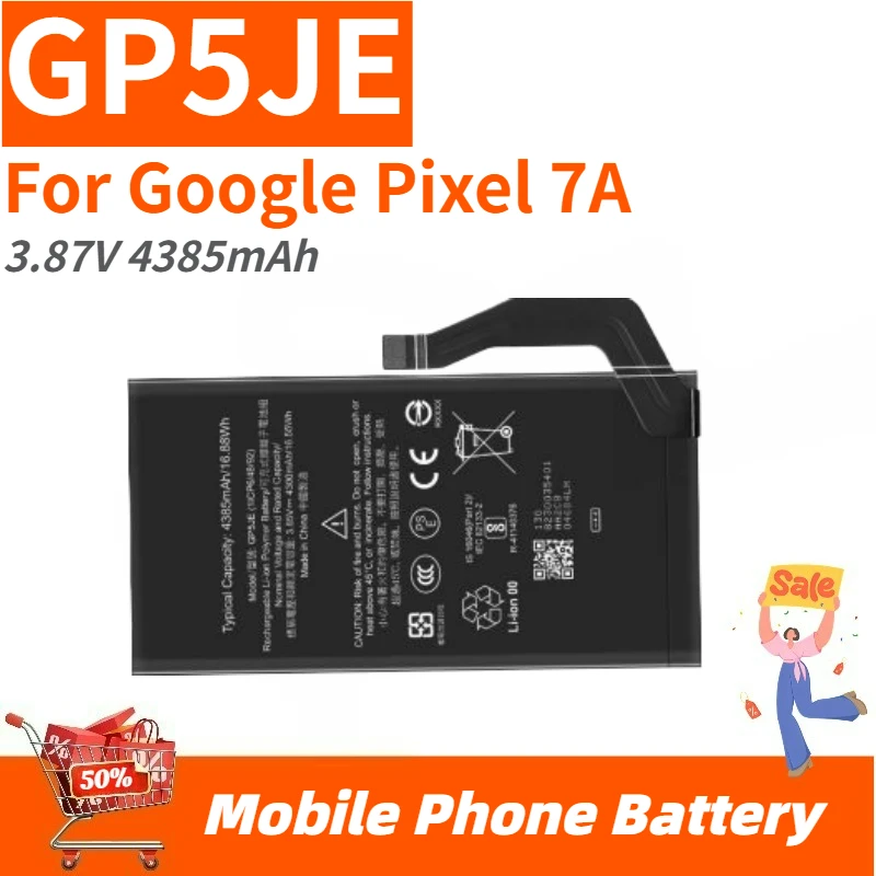 High Quality GP5JE Mobile Phone Battery 3.87V 4385mAh For Google Pixel 7A Brand New Replacement Battery