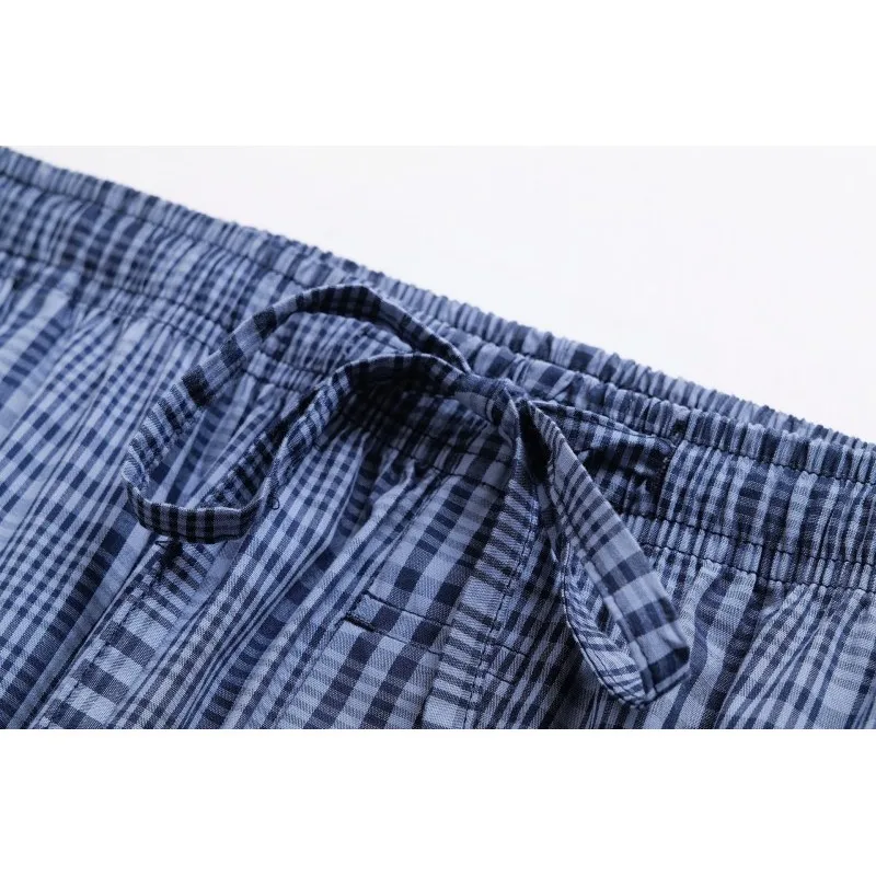 2024 Spring Autumn Men Cotton Pajama Pants Pyjama Trousers Male Plaid Sleepwear Bottoms Lounge Wear Sleeping Pants Pijama Homme