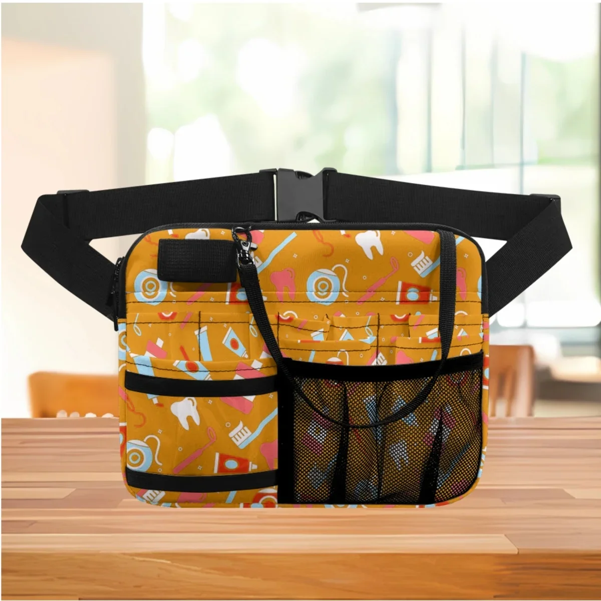 Draagbare Nurse Fanny Pack Tandheelkundige Ziekenhuisverpleging Gereedschap Print Heuptas Voor Stethoscopen Bandage Schaar Praktische Heuptassen Cadeau