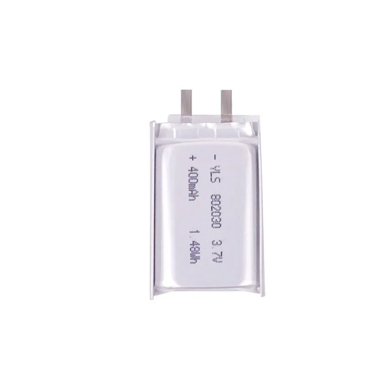 802030 polymer 400mAh lithium battery 3.7V electronic Bluetooth massager intelligent product night light battery cell