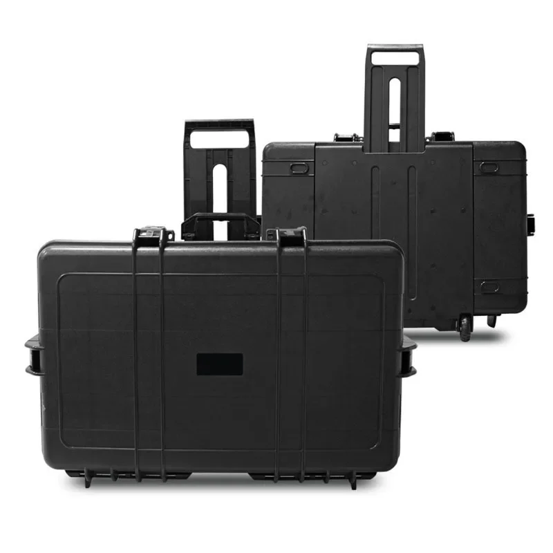 Large Hard Case Tool Box with Wheels Portable Tools Storage Boxes Waterproof Rigid Transport Suitcase Security Lock Hole Protect