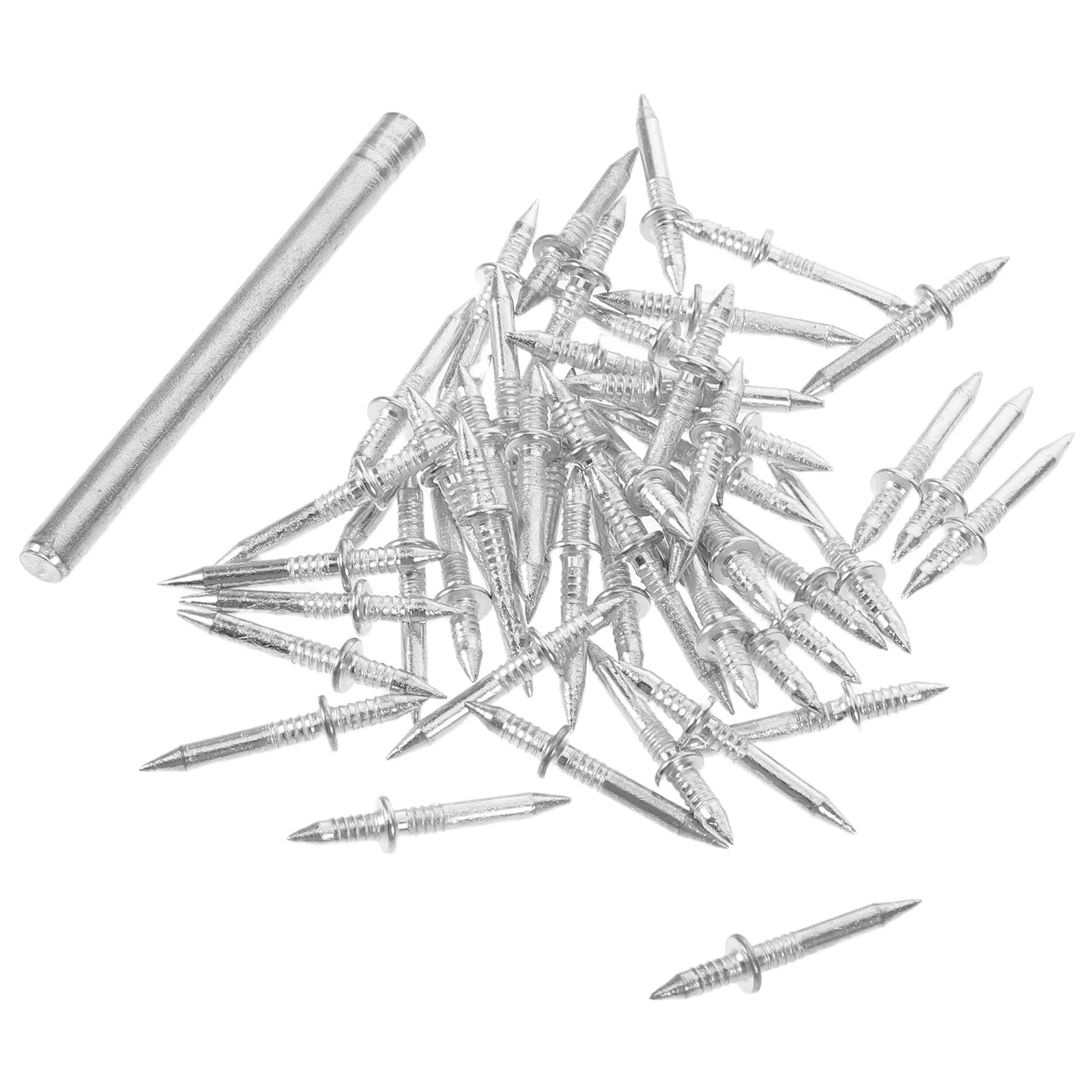 

400Pcs Bothway Invisible Nails Double Way Baseboard Seamless Threaded Skirting Board Mounting Nails for Door Frame Trim