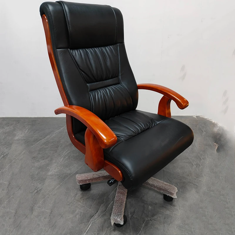 Kpop Leather Orange Office Chair Black Italian Modern Nordic Office Chair Luxury High Back Cadeiras De Escritorio Furniture