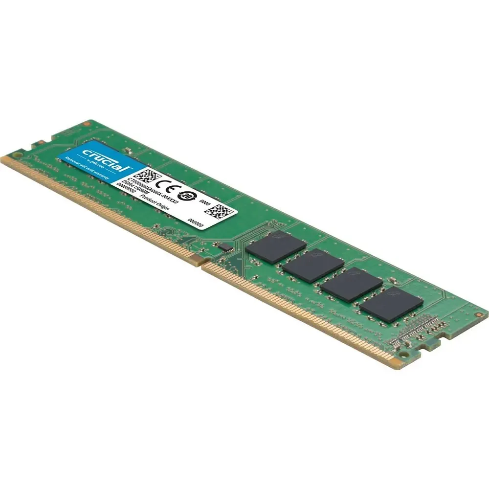 Crucial Desktop PC DDR4 RAM 32GB, 16GB, 8GB, 4GB 2133, 2400, 2666, 3200MHz PC4-21300, 25600, 19200 DIMM Single and Dual Channel