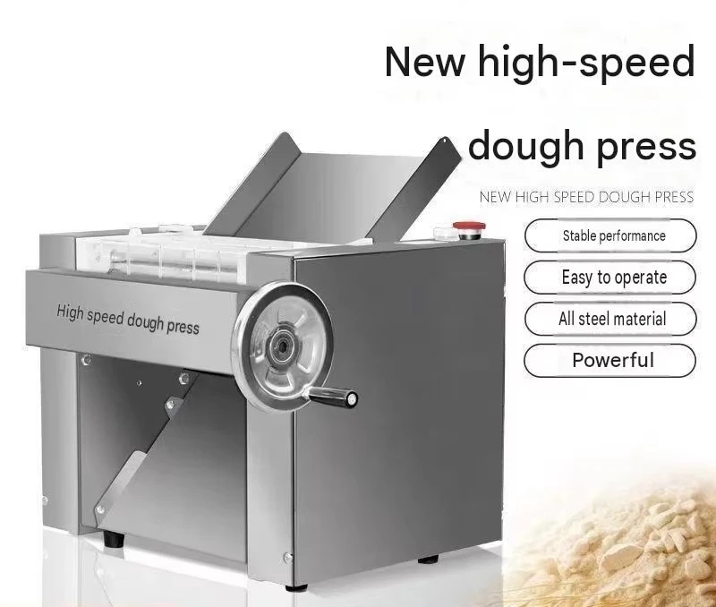 Electric Noodle Press Machine Stainless Steel Desktop Pasta & Dumpling Maker Commercial Dough Roller