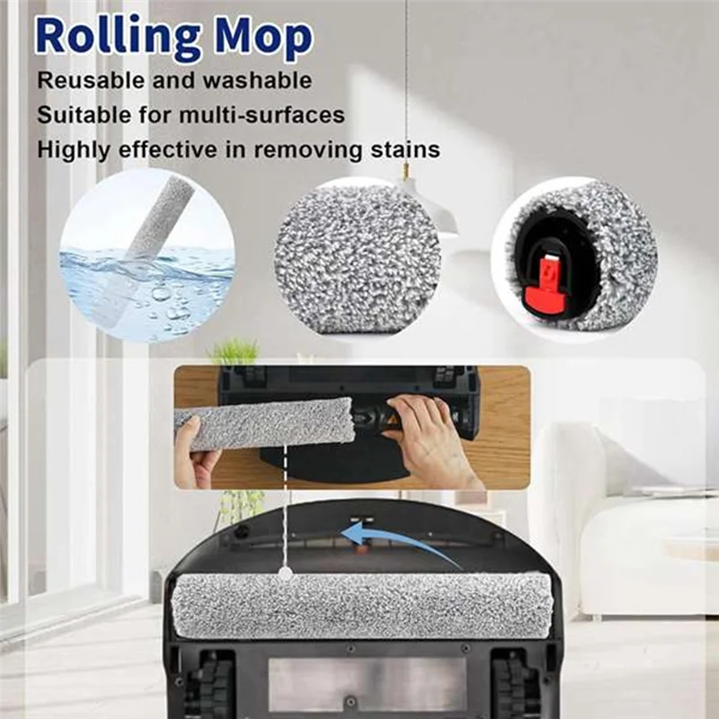 ل Eufy Omni S1 Pro ملحقات آلة الكنس الجانب الرئيسي فرشاة تصفية أكياس الغبار الملحقات المكنسة الأساسية