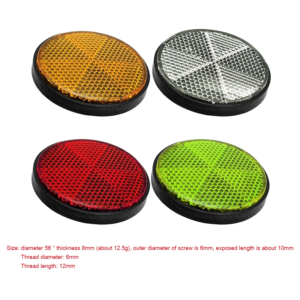 Safety Warning Reflectors Plastic Reflector Sticker Outdoor Cycle Biking Entertainment for Motorcycle Bicycle Car
