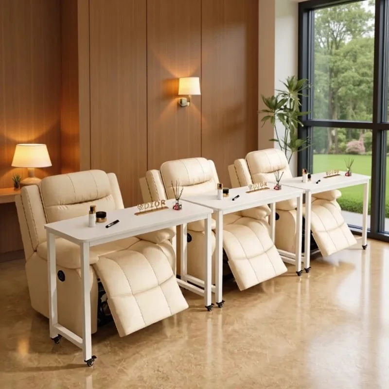 Single-layer sofa table with wheels, simple and multi-functional, special table for nail salon