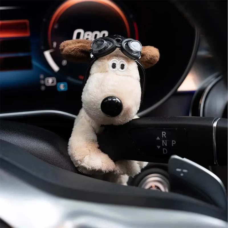 Gromit cachorro muñeco de peluche periféricos de dibujos animados accesorios de Interior de coche mochila decoración piloto muñeca creatividad regalos lindos
