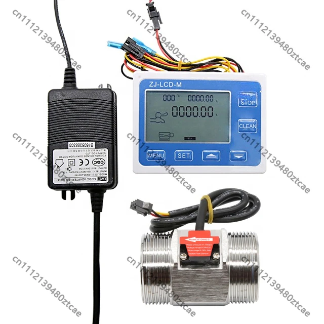 G1.5" DN40 Stainless Steel Digital Flow Meter 5-150LPM Water Sensor Totalizer Quantitative Control