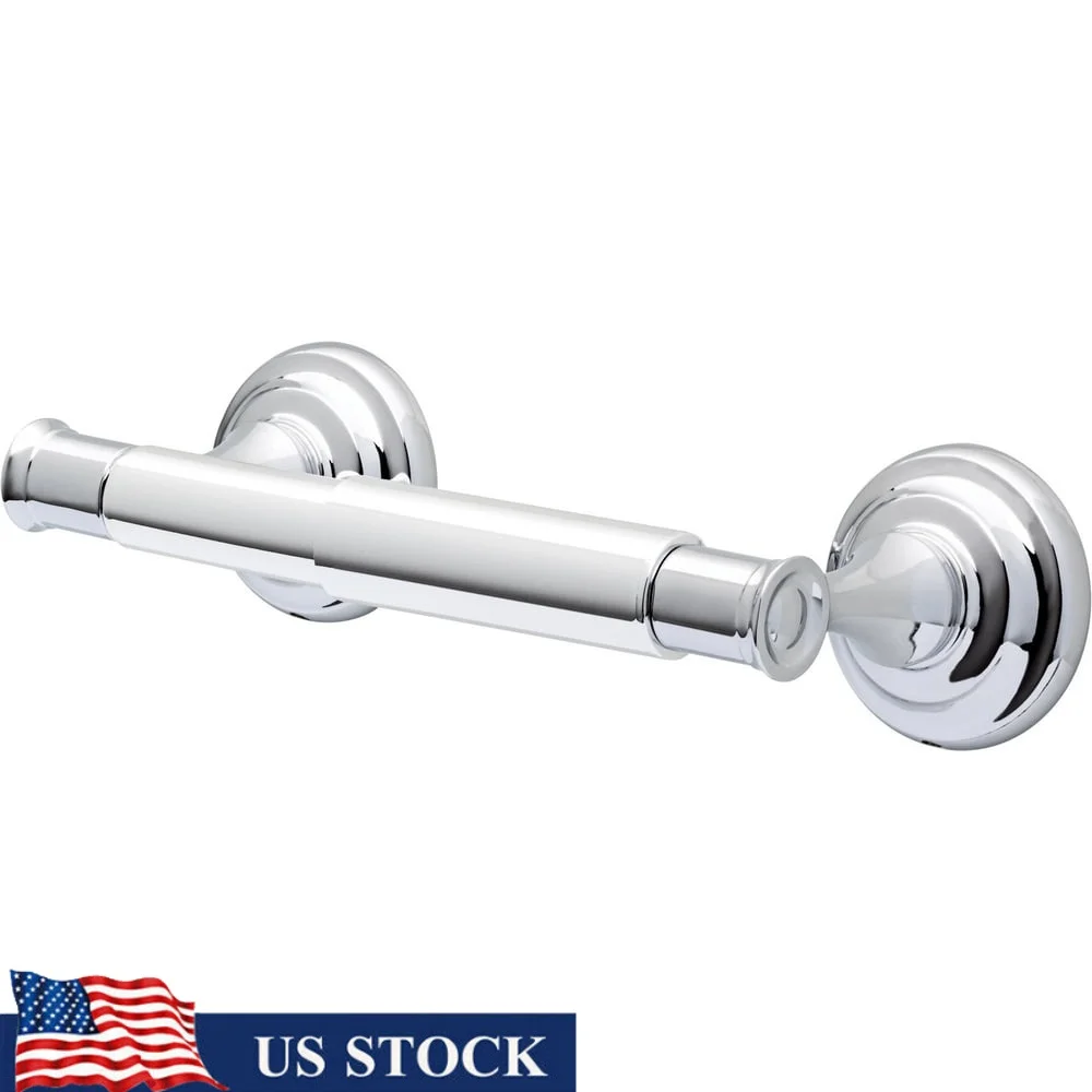 

Настенный подпружиненный держатель для туалетной бумаги, хромированный прочный аксессуар для ванной комнаты, простой монтажный набор, винтовое крепление, оборудование