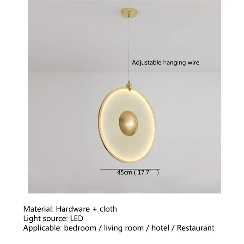 RONIN Nordic Pendant Light Modern Round LED Lamp Creative Design Decoration For Living Dining Room Bedroom