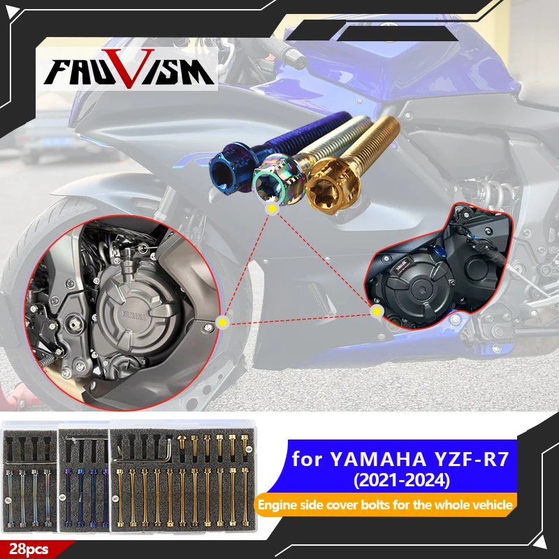 

Motorcycle Replacement Engine Bolts for Yamaha YZF-R7 Star Hex Stainless Steel Vacuum (Clutch/Magneto/Water Pump/Chain Cover)