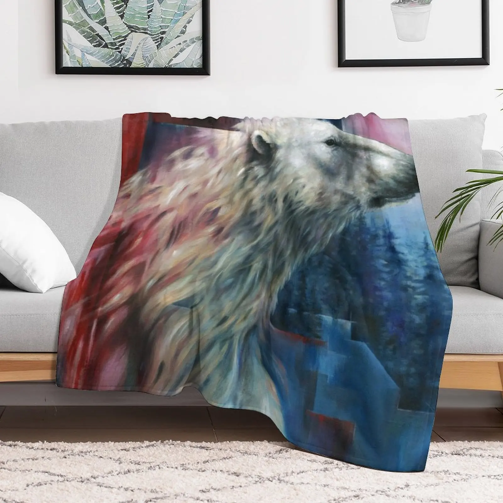 Imminence - Polar Bear Throw Blanket Travel For Decorative Sofa heavy to sleep Luxury Designer Blankets