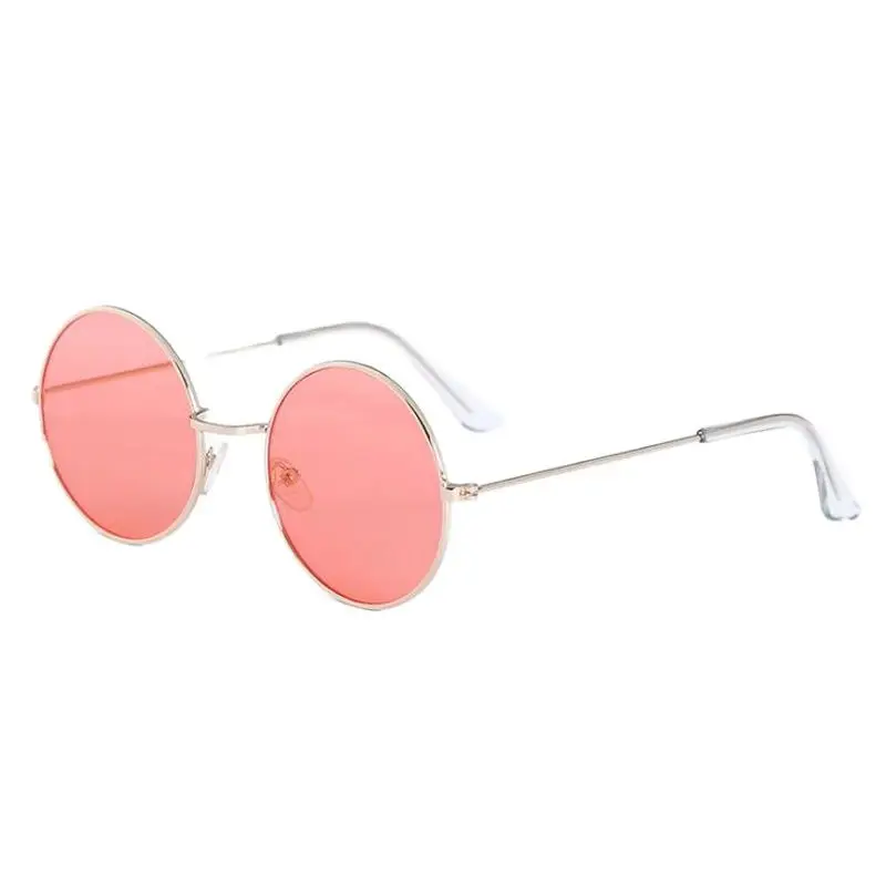 DOKLY Brand New Fashion Show Style Retro hippie Metal Lennon round sunglasses women vintage Sweet Color Eyewear