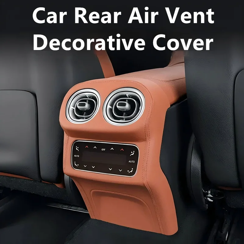 

For Mercedes-Benz C Class W206 GLC W254 Car Rear air vent decorative cover Rear air conditioner vent kick pad ABS Leather