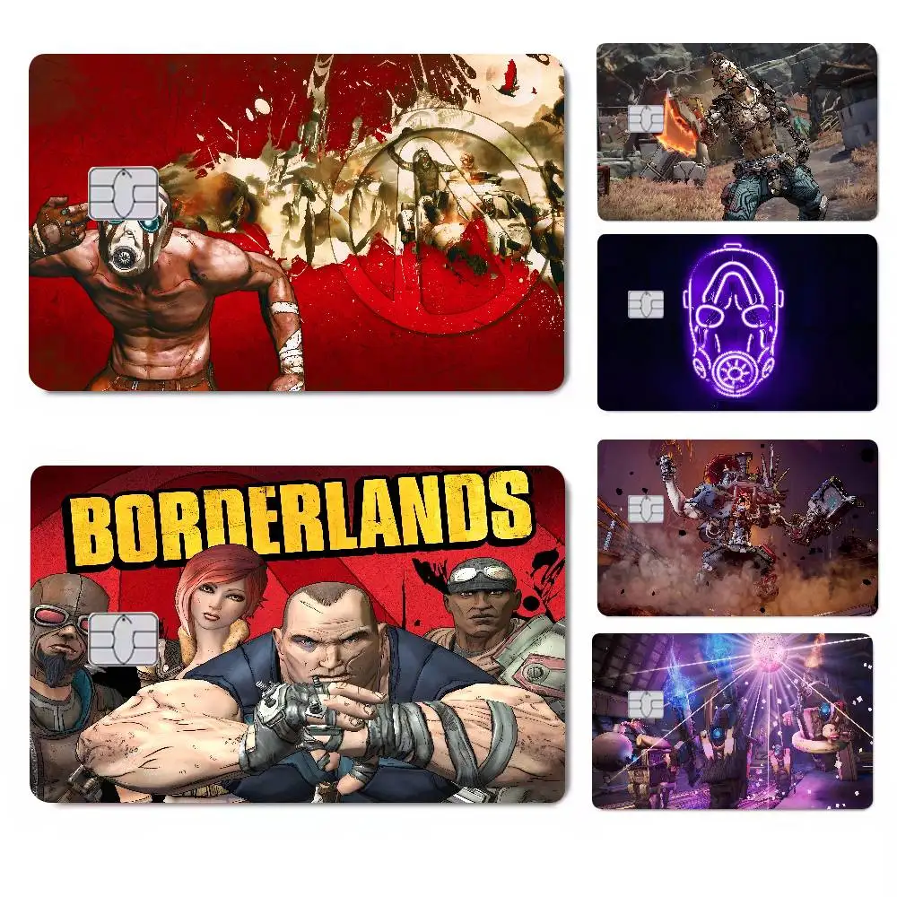 B-Borderlands Anime 4pcs 1Set Film Skin Sticker Tape For Bank Credit Debit Card