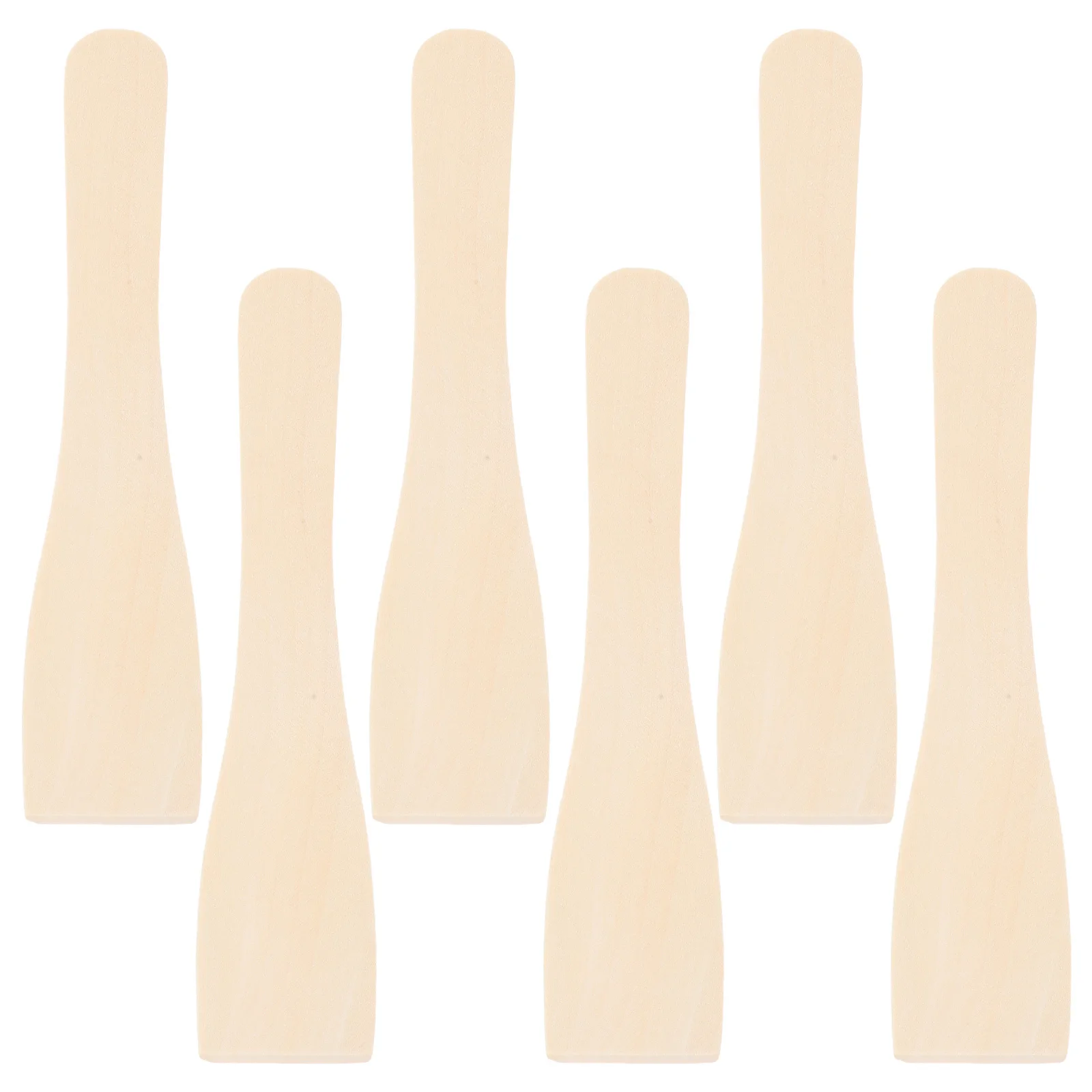 

6pcs Wood Turner Spatula for Cooking Bamboo Non Stick Kitchen Shovel Safe Utensil for Pots Pans and Grills