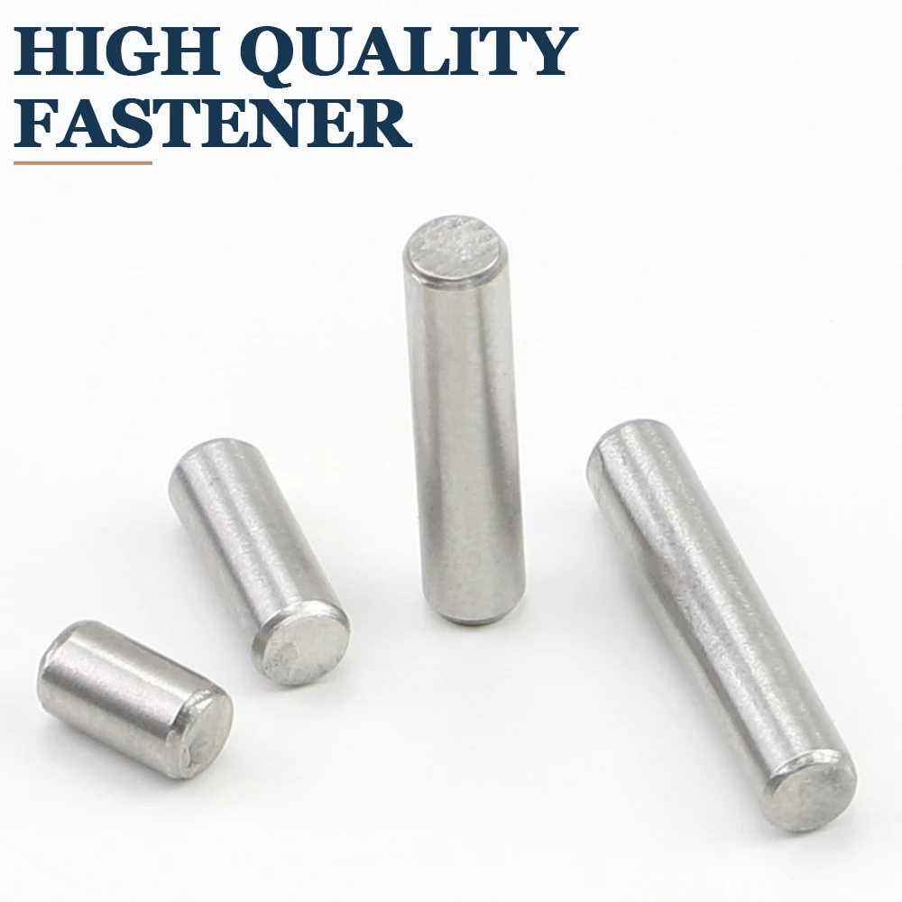 2-55pcs Cylindrical Pin Metal Dowel Pins M2 M2.5 M3 M4 M5 M6 M8 M10 Stainless Steel Locating Parallel Pins Solid Lock Pin