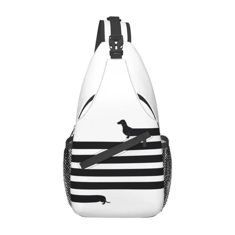 

Personalized Cute Long Dog Sling Bag Men Cool Funny Dachshund Puppy Shoulder Chest Crossbody Backpack Travel Hiking Daypack