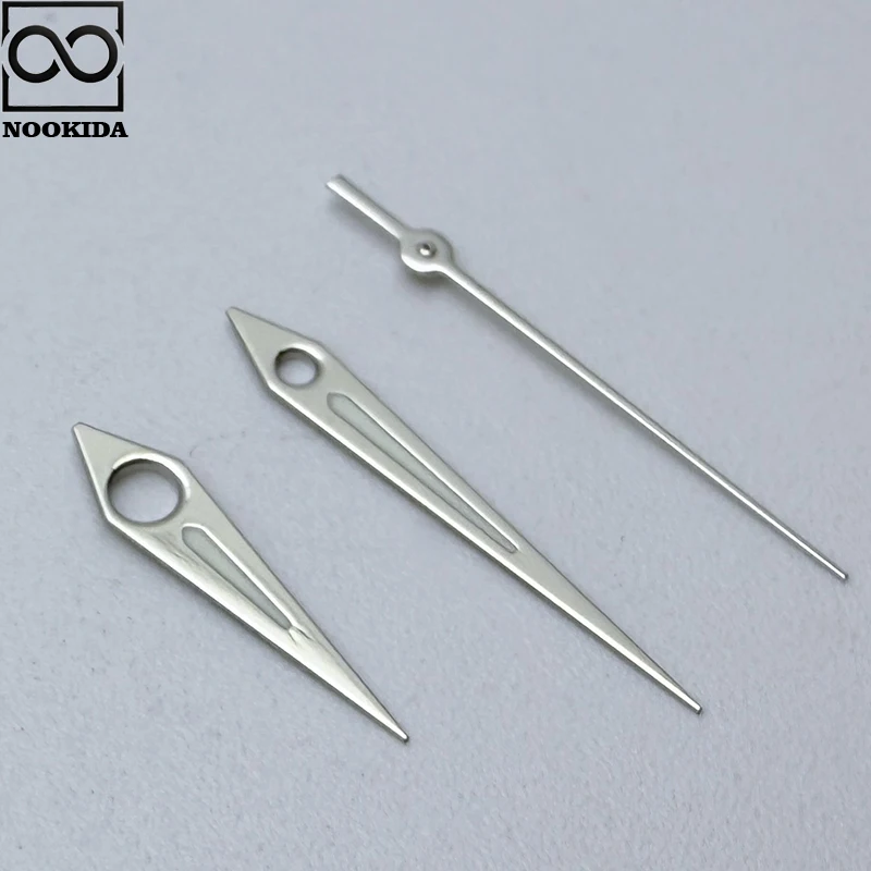 NOOKIDA Silver Simple Polished Hands Green Luminous for Japan NH35/NH36/4R/7S Automatic Movement Mechanical Watch Accessories