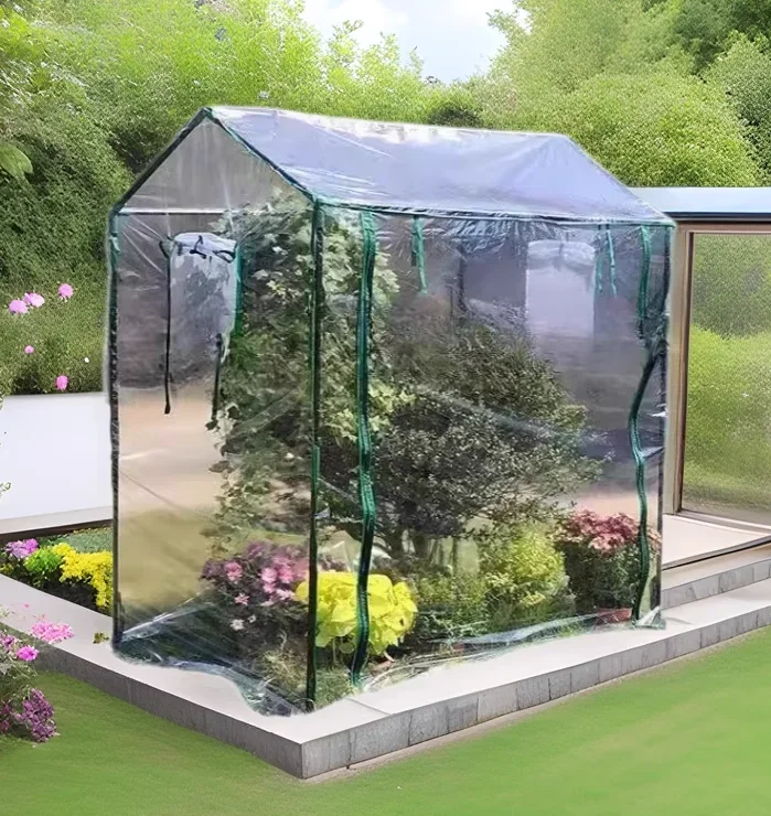 

For Home Gardening Greenhouse Cover PVC Greenhouse Aluminum Foil Greenhouse Convenient Access For Garden And Terrace