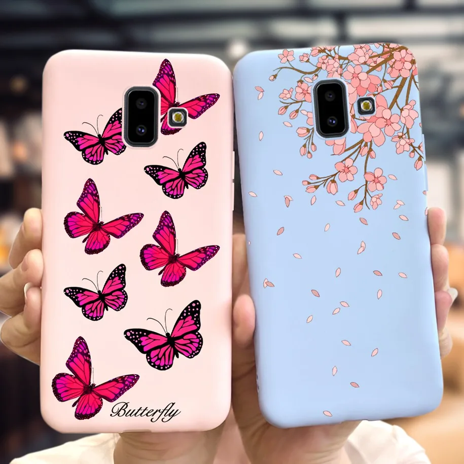 For Samsung J6 Plus Case J610 J610F Phone Cases Soft Butterfly Protector Cover For Samsung Galaxy J6 J6+ J6Plus J 6 J600F Bumper