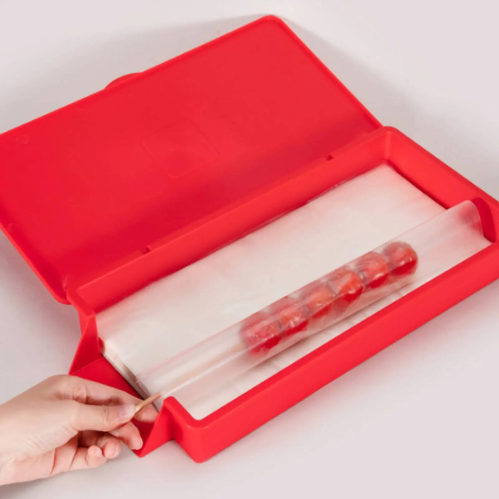 Caja de Almacenamiento para Papel de Arroz Tanghulu, Dispensador Higiénico de Papel de Arroz Glutinoso Comestible, Grado Profesional para Tiendas de Snacks