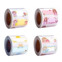 300Pcs/Roll Self-adhesive Cartoon Name Sticker Handwritten Custom Custom Portable Durable School Tag Sticker Student Stationery