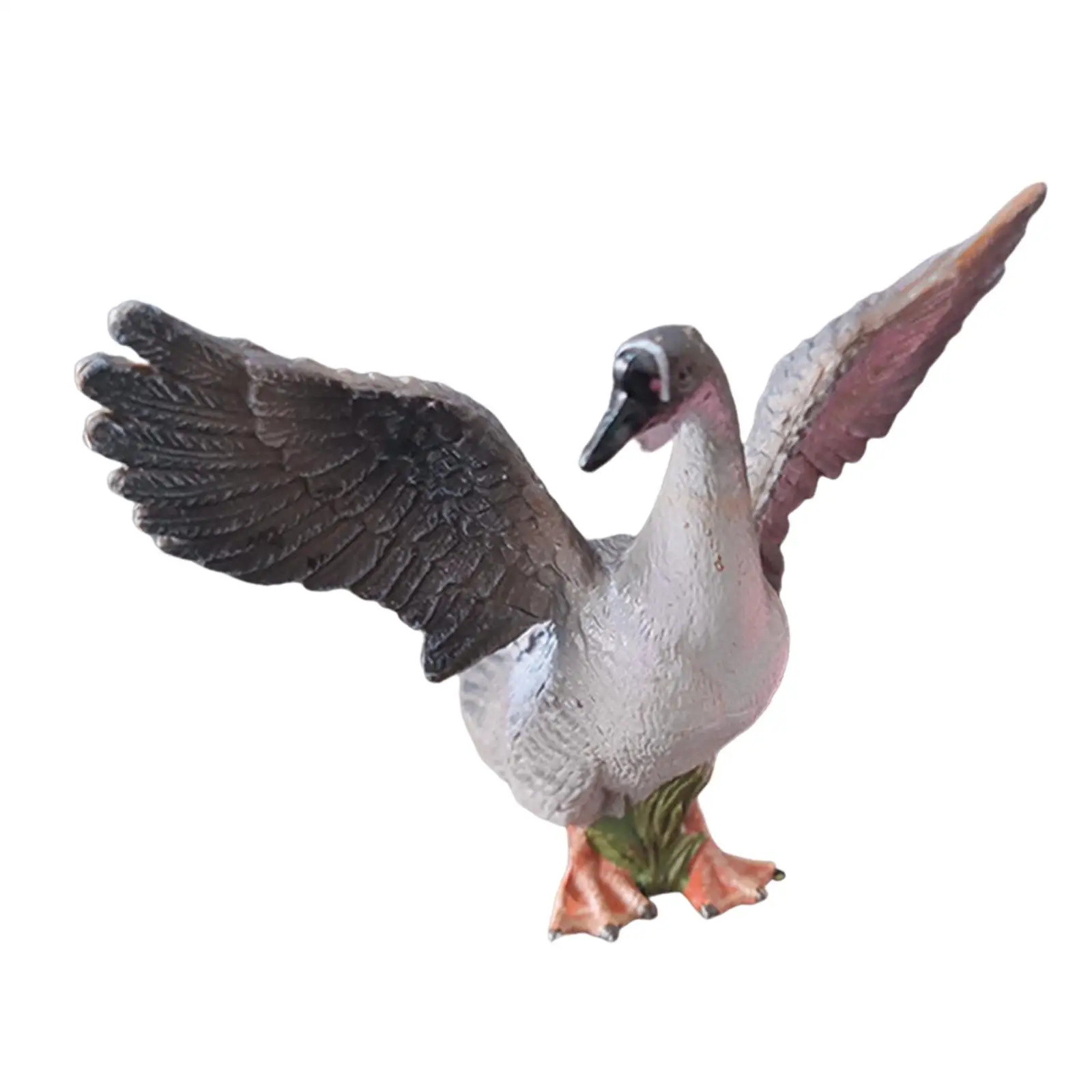 5x Graceful Goose Sculpture for Outdoor Garden Decor - Handmade Bird Figurine for Patio Display