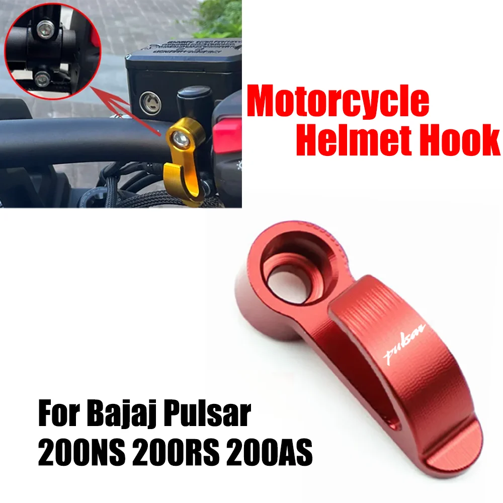 For Bajaj Pulsar 200NS 200RS 200AS 200 RS NS AS CNC Motorcycle Accessories Helmet Hook Single Holder Hook Luggage Bag Hanger