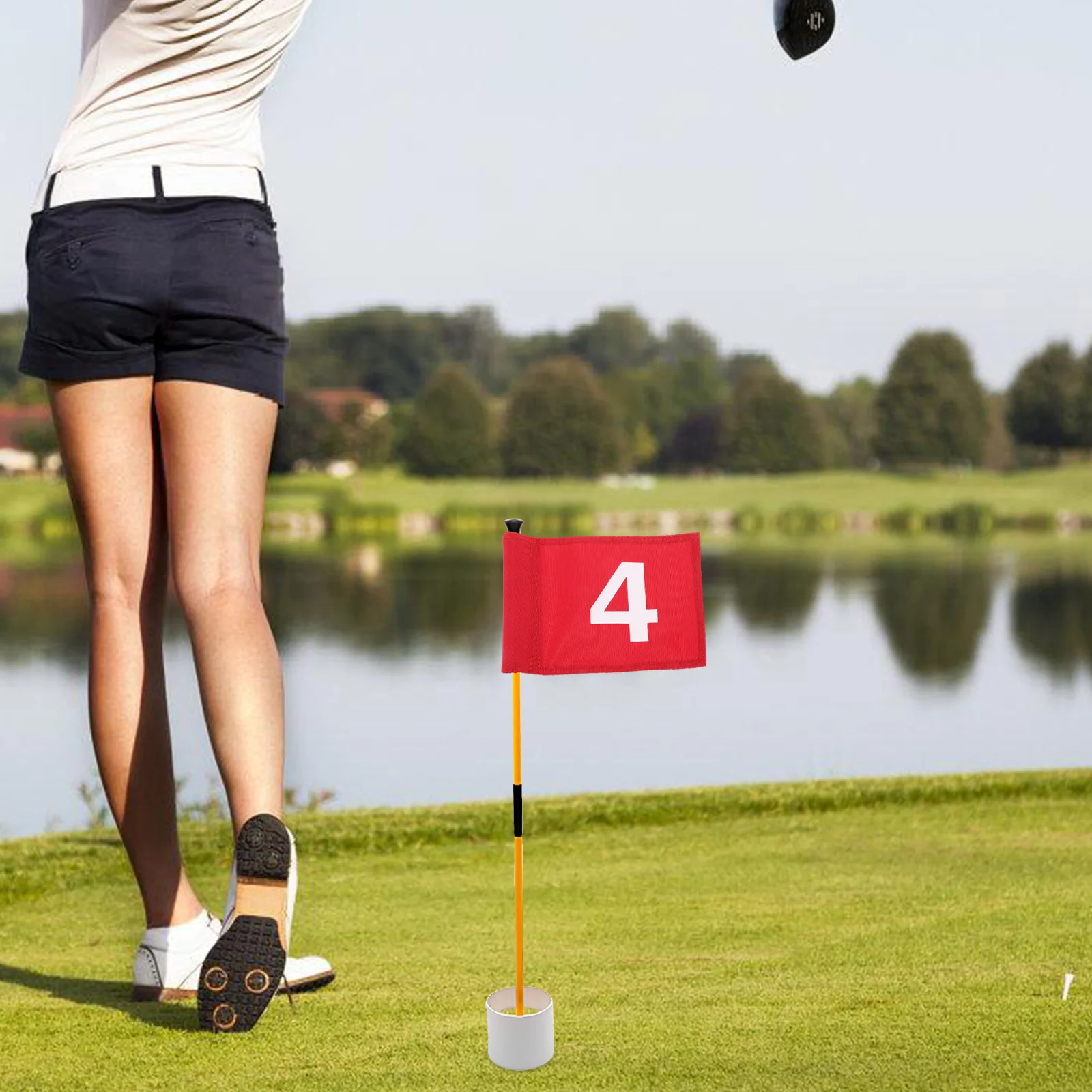 

Anti-Tear Golfing Flag Nylon Material Numbered Training Flag Fade-Resistant for Long Lasting Use Course Supply