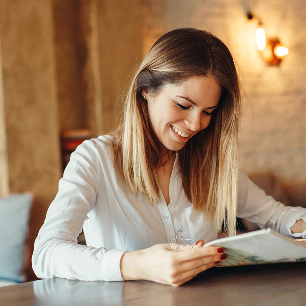 

20 Pcs Paper Clips Creative Clamp Rabbit Bookmark Silver Binding Pin for Office