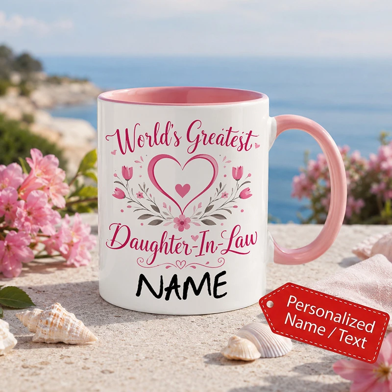 2D flat printing 1pc 11oz personalized custom daughter-in-law mug, birthday home gift for daughter-in-law, hand wash only