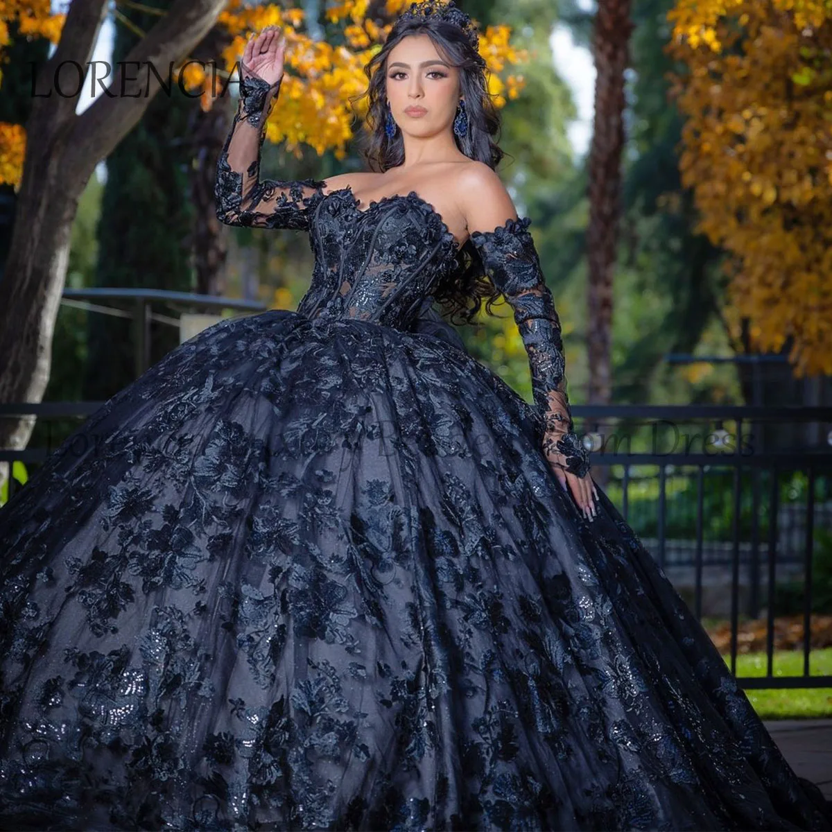 Robe de Quinceanera mexicaine en dentelle avec appliques de fleurs 3D, robe formelle perlée, robe éducative, n'importe quelle boule, dos ouvert, Sweet 15, 16, 2024