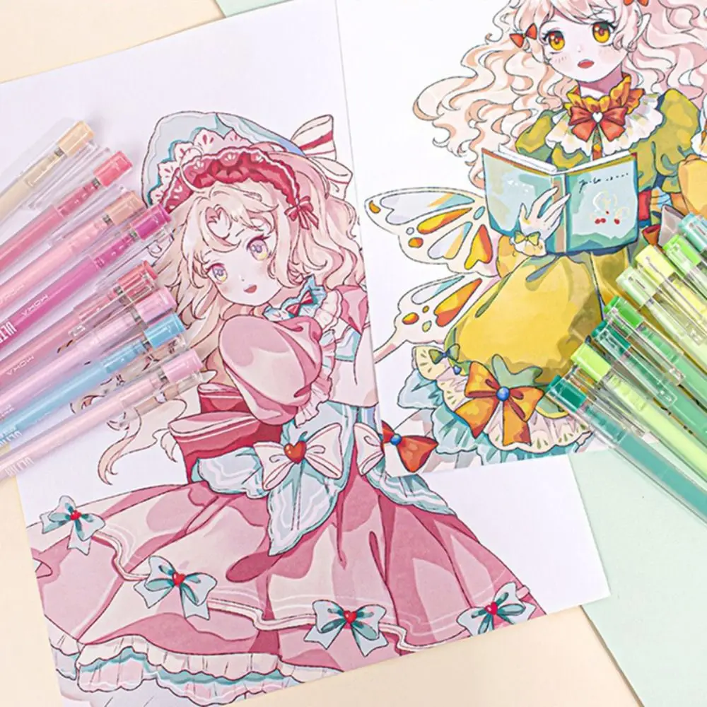 8Colors/Set DIY Scrapbooking Acrylic Neutral Pen Quick Drying Large-capacity Color Watercolor Pen Writing Tools Drawing Painting