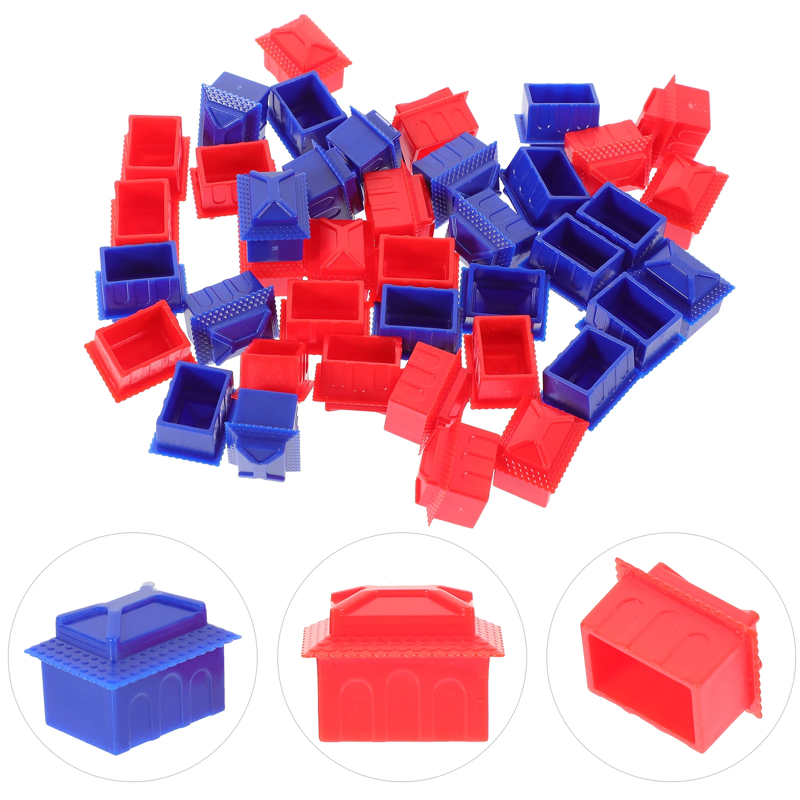 40 Pcs Pieces Replacement Accessories Board Game House Hotels Chess Tokens Rich Decorations Practical