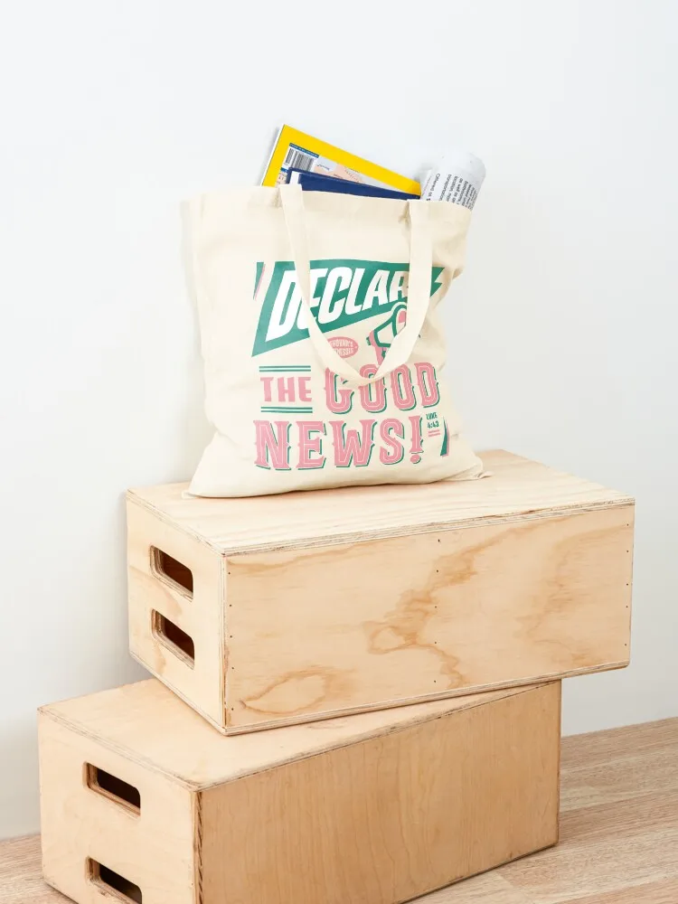 Declare The Good News Vintage Style Rose Green Tote Bag Lady bag handbag Reusable bags women bag