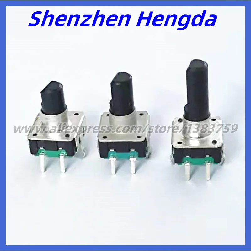 1Pcs EC12 Car Audio Encoder With Switch 24 Positioning Number Pulse Shaft Length 18.5MM 14MM 11MM Digital Potentiometer 5-Pin