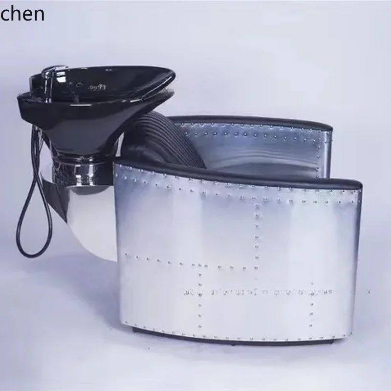 y8- Sitting Shampoo Bed for Hair Salon, Specialized for Hair Salons, Semi-Reclining Shampoo Chair with Water Flushing Bed