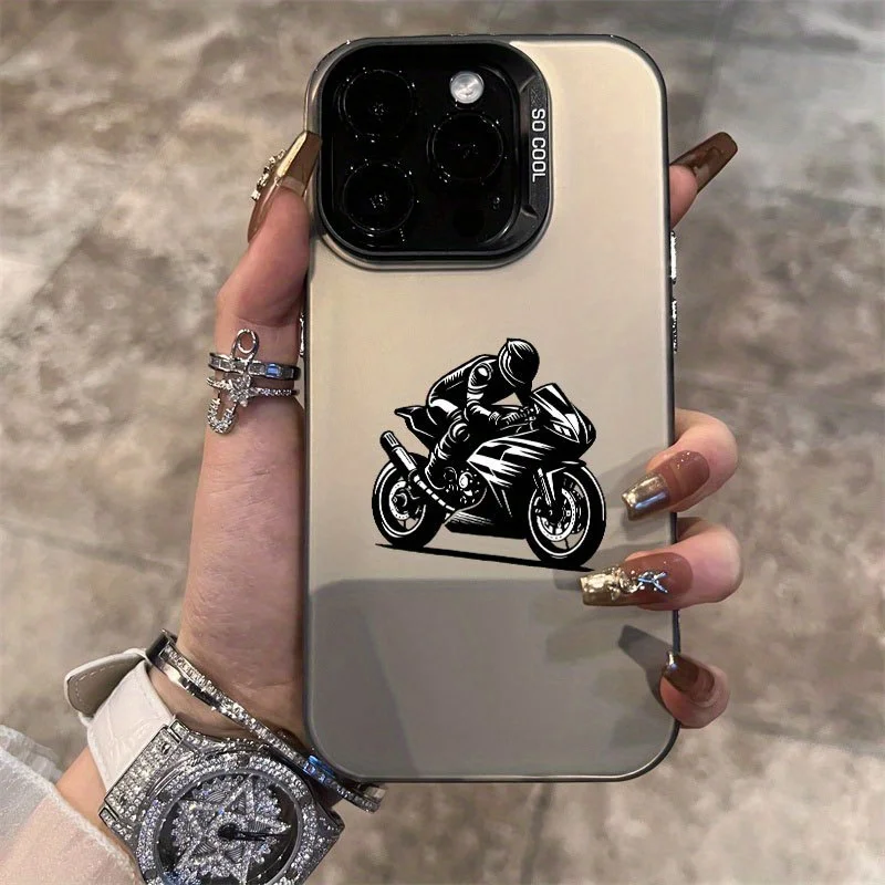 

Cool motorcycle patterns phone case for iPhone 16 15 14 13 12 11 Pro/ Max/Plus shock-proof rear cover anti-fingerprint