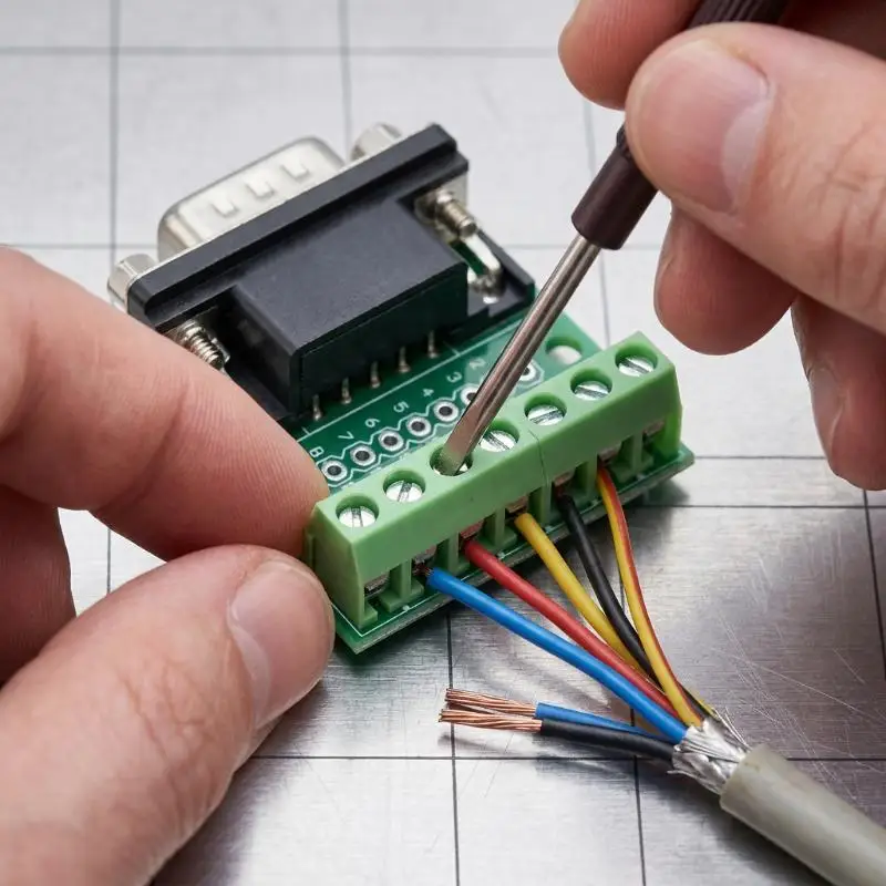 DB9 Male Female Adapter Board 9Pin 9Hole DB9 To Screw Terminal Block RS232 RS485 Serial Port Breakout Conversion Module
