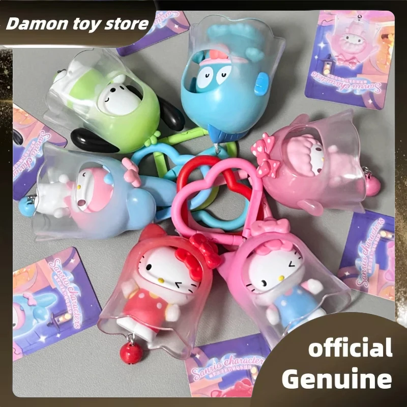 

Подлинная миниiso Sanrioghosts Come Out Series слепая коробка модная игрушка сумка кулон Шарм аниме фигурка подарок-сюрприз Mystery Box игрушки