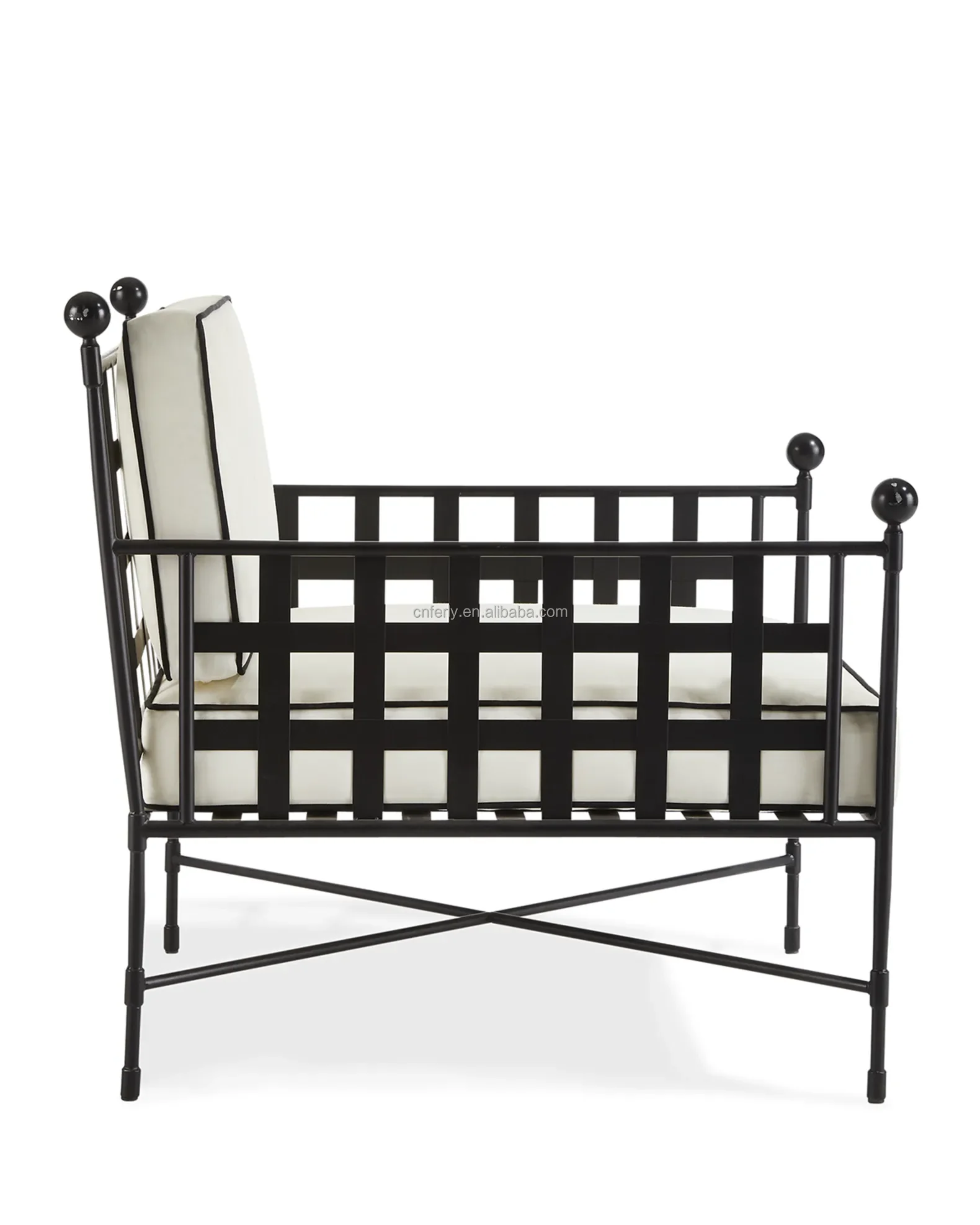 Outdoor Sofa Furniture Garden Garden Sofa Tilt Seat Tilt Paddle Arm Aluminum Sofa Leisure Chair