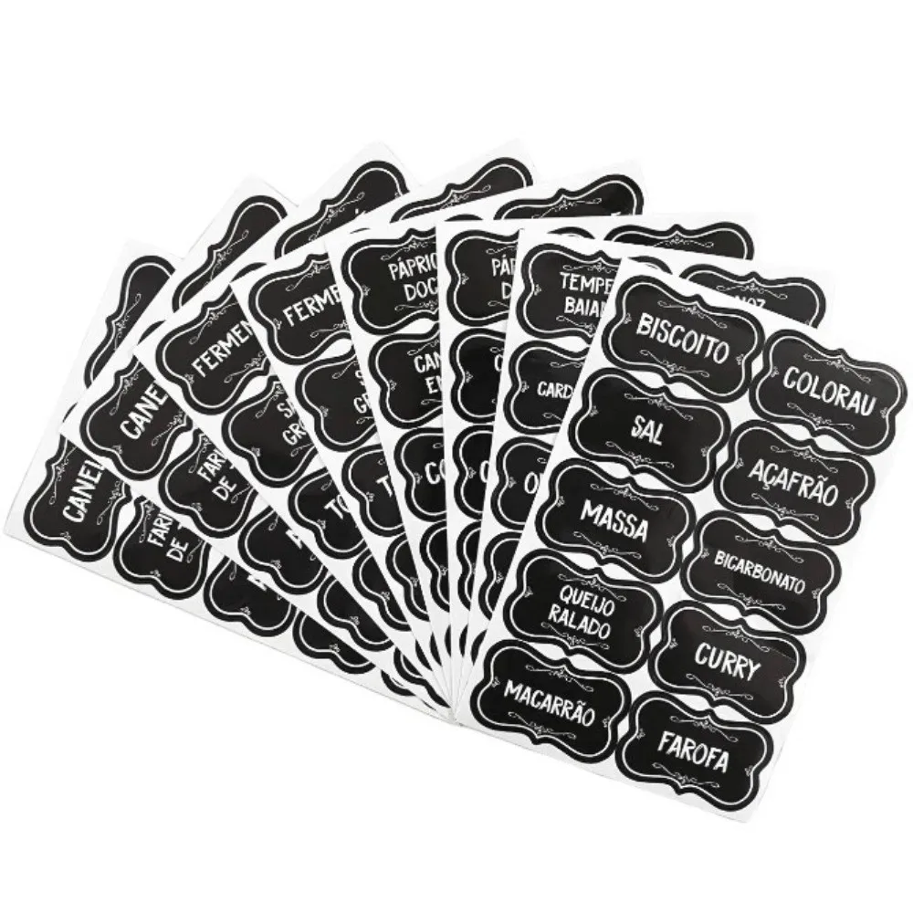 عبوة ملصقات أعشاب المطبخ الفاخرة مكونة من 50 قطعة - علامات مخزن قابلة للتخصيص مع أدلة القياس (أوريجانو، إكليل الجبل، الفلفل الأسود) #2