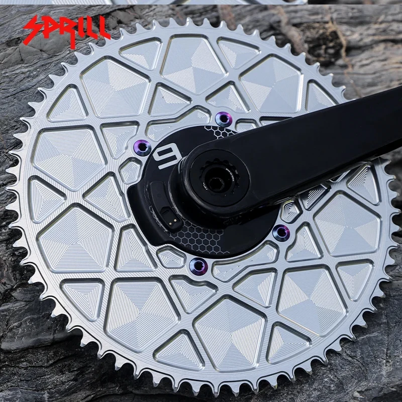 

PASS QUEST 110BCD for SRM 9 power meter High strength AERO Narrow Wide Chainring 54-66T negative gears for TT riders