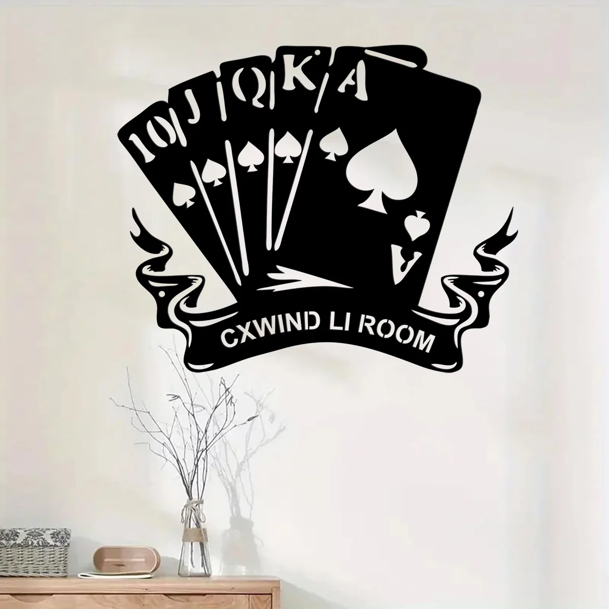 Aangepaste gepersonaliseerde poker metalen muur kunst, cadeau voor poker minnaar, poker game room decor, gamer cadeau aangepaste poker kaarten decor