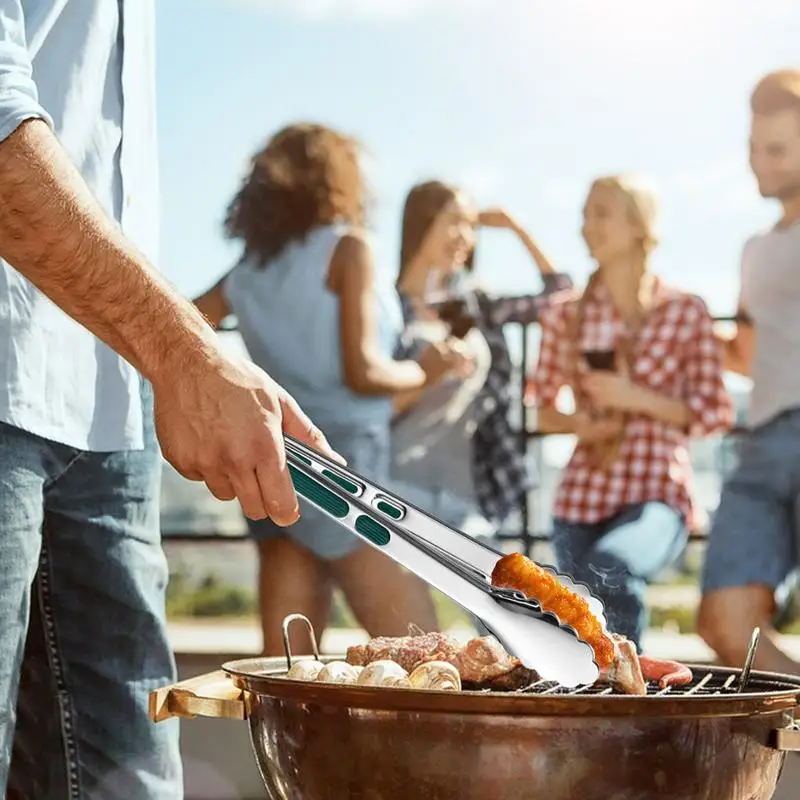 

Stainless Steel Salad Tongs Kitchen Utensils Stainless Steel Kitchen Tongs With Non-Slip Grip Metal Salad Tongs Kitchen Items