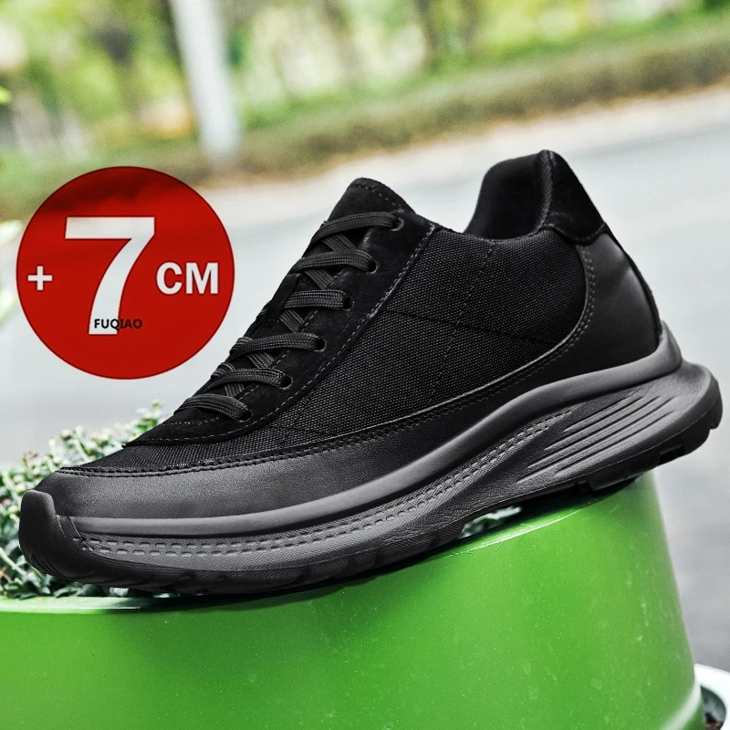 

2026 New Men 7CM Hidden Heel Height Increase Shoes Breathable Casual Sneakers Lightweight Elevator Shoes Summer Comfort Sports